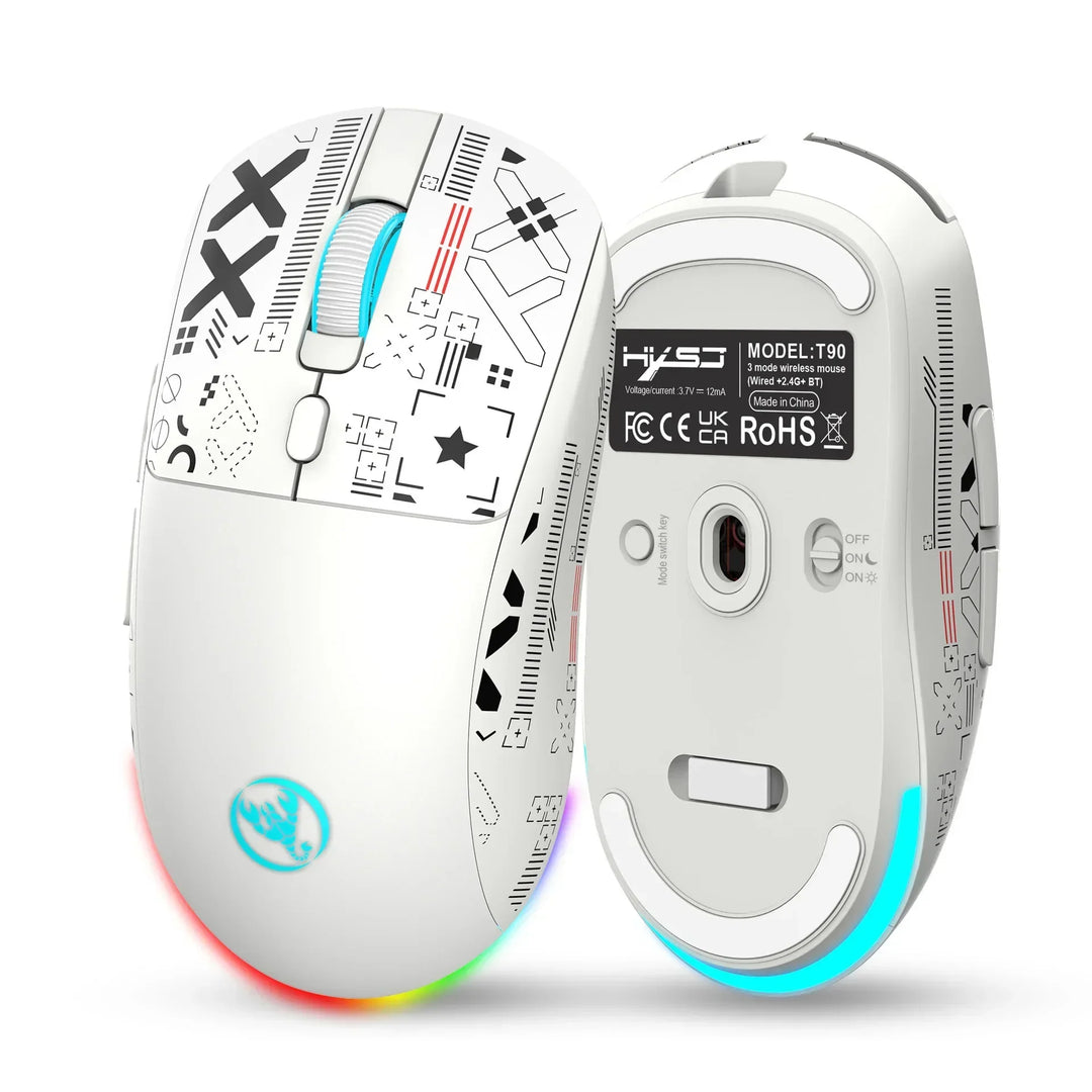 Gaming Mouse Wireless RGB 4000 DPI Rechargeable 650mAh