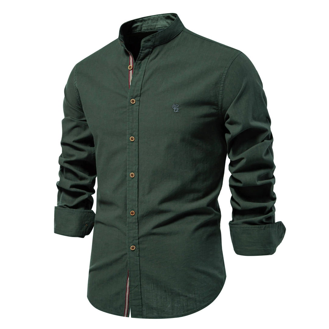 Cotton Long Sleeve Shirt for Men - Solid color Casual Wear, High Quality