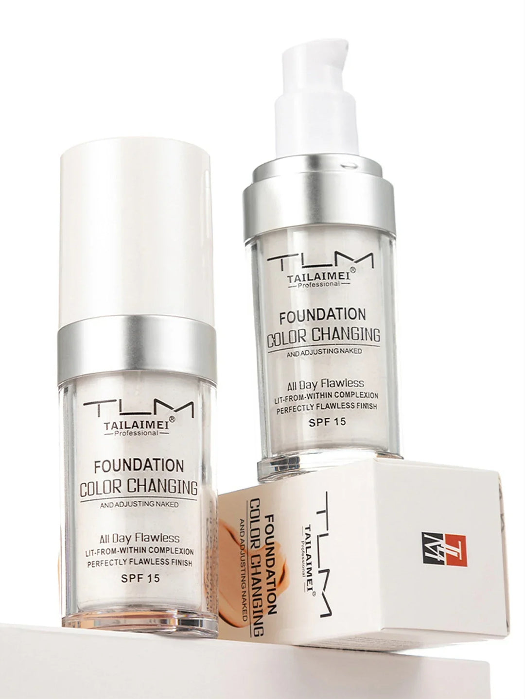 colour-Changing Liquid Foundation with SPF - Long-Lasting Waterproof Oil-Control Sunscreen Cream 30ml