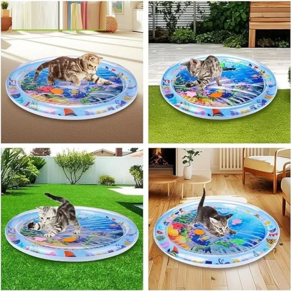 Cat Sensory Water Play Mat – Thickened PVC Cooling Lick Pad Summer Pet Enrichment Accessory 2026
