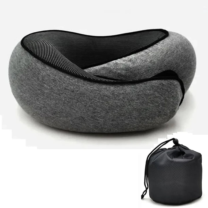 Memory Foam Travel Neck Pillow U Shaped Snail Style Portable Ergonomic Support For Summer Travel 2026 Cotton Cover