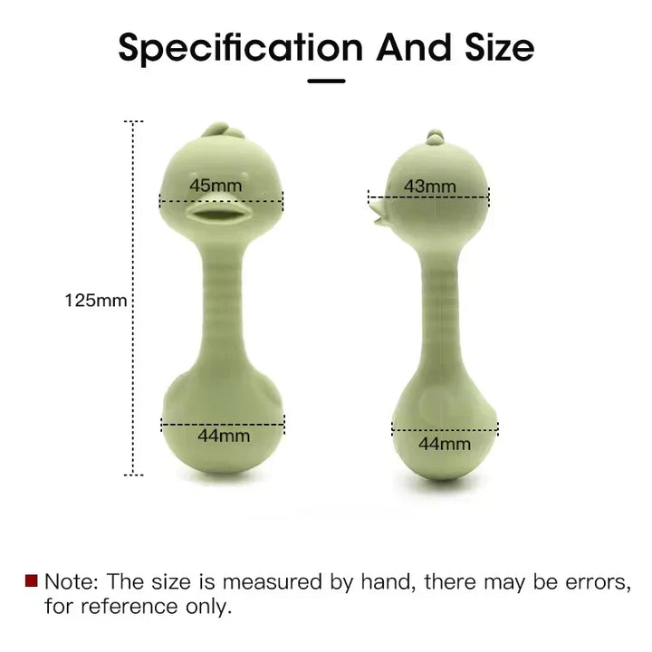 Silicone Rabbit Teether Rattle Newborn Sensory Toys
