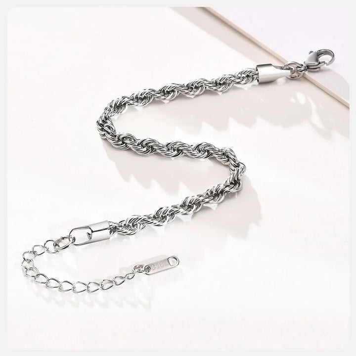 Stainless Steel Rope Chain Bracelet Twisted Singapore