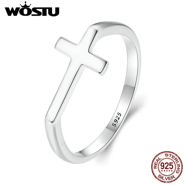 Sterling Silver Cross Ring 925 - Minimalist Daily Wear jewelry Summer 2026 Gift Idea For All jewelry Lovers