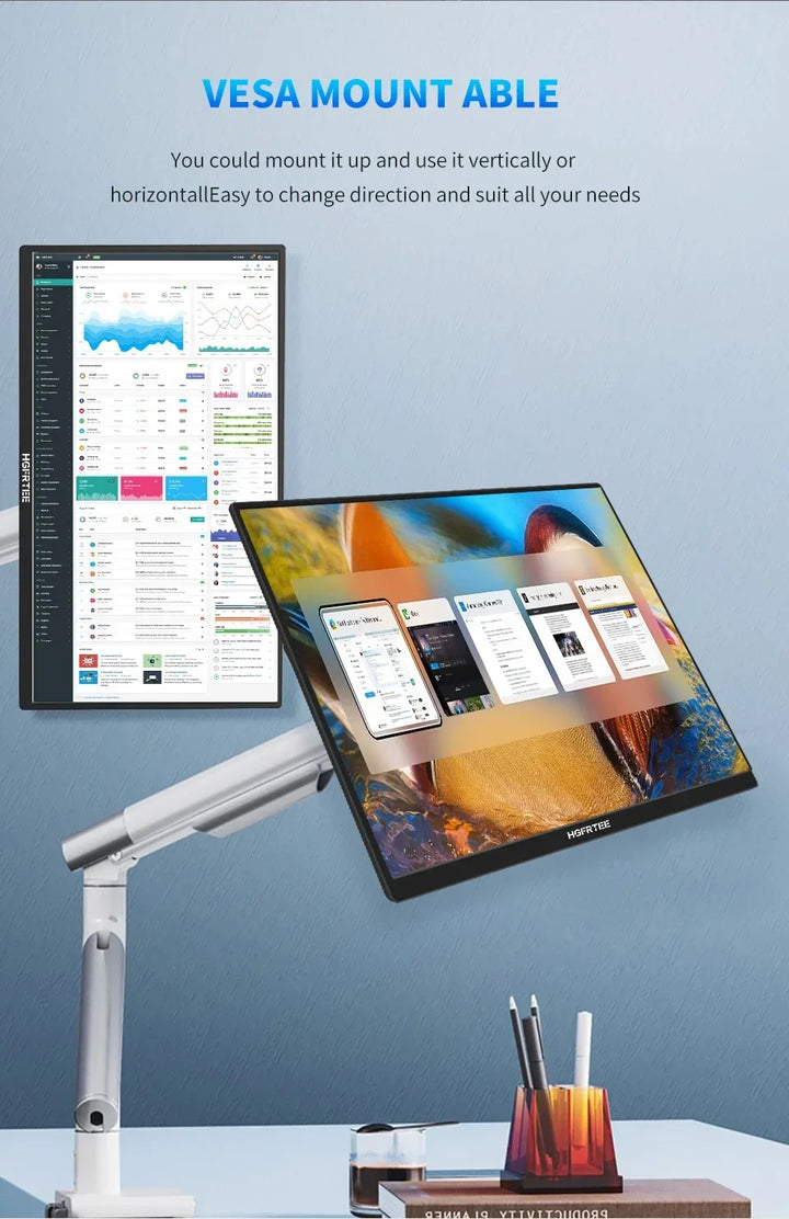 Portable 14.1 Inch 1080P IPS Gaming Monitor With Stand