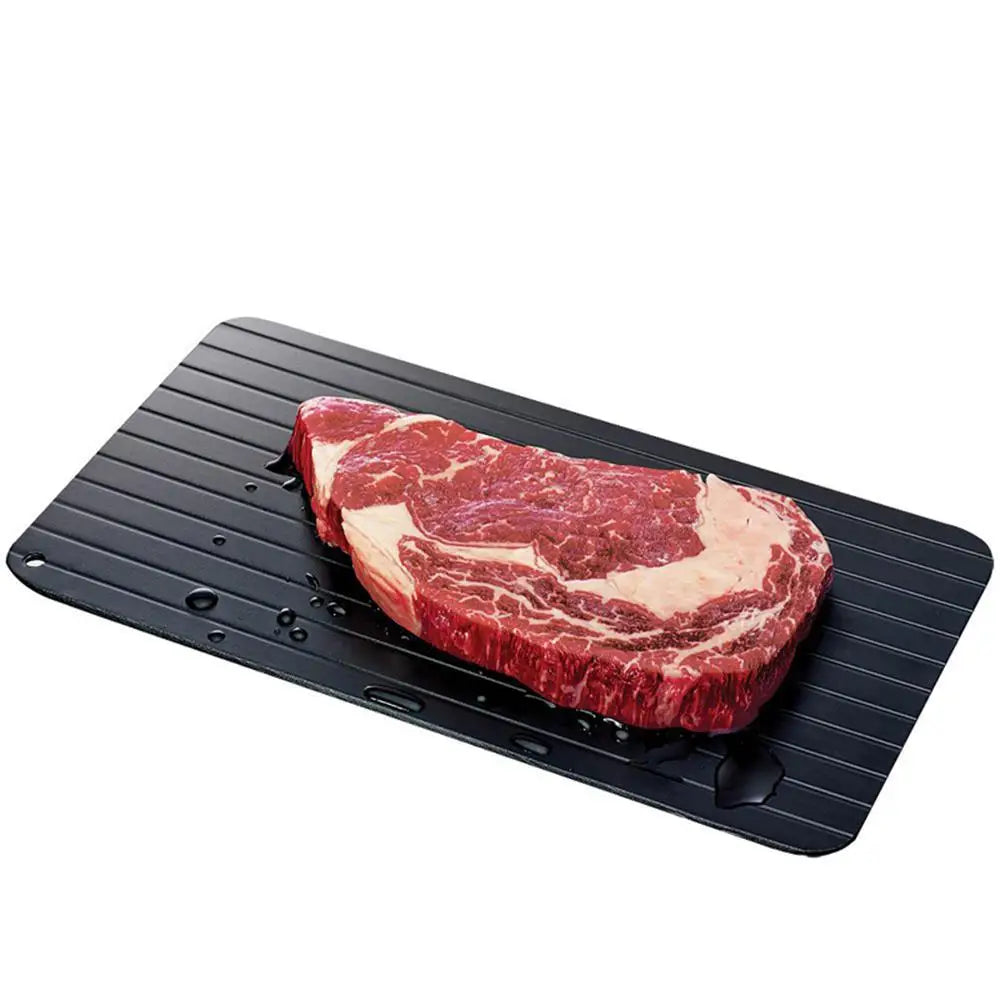 Fast Defrosting Aluminum Tray With Brush Thaw Board