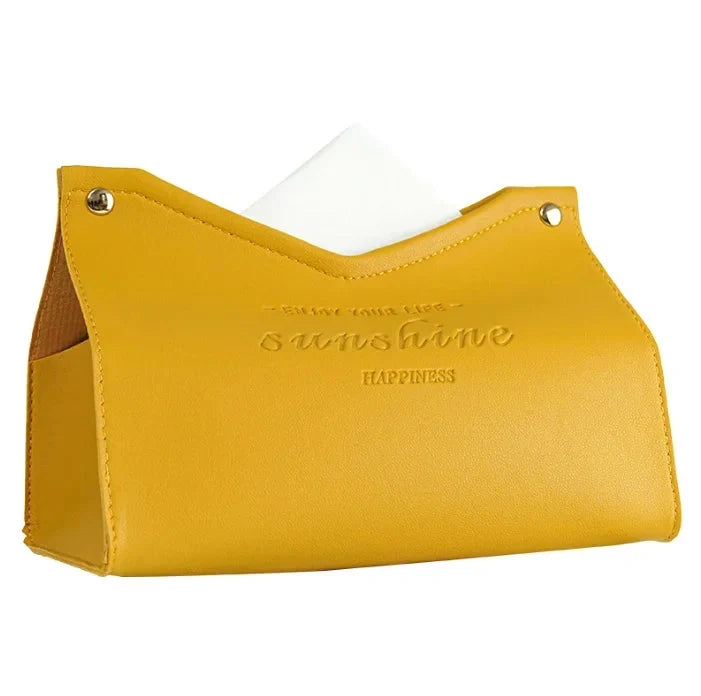 Leather Tissue Box - Nordic Car &amp; Home Decor, Large Storage Napkin Holder