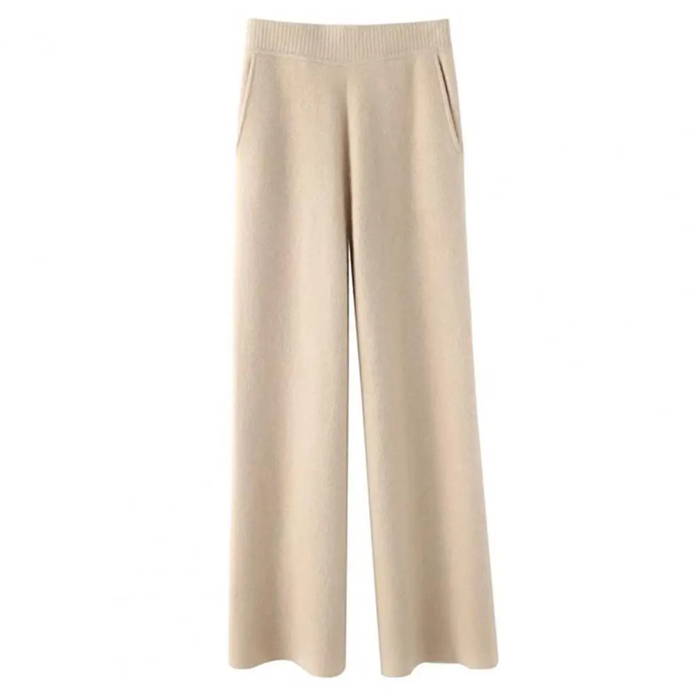 Drape High Waist Wide Leg Pants For Women Casual Loose Fit, Autumn Winter Pants