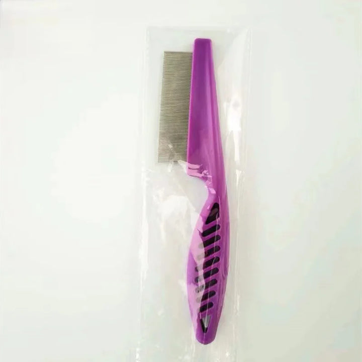 Stainless Steel Pet Grooming Comb - Flea &amp; Shedding Brush for Cats &amp; Dogs, Massage Tool