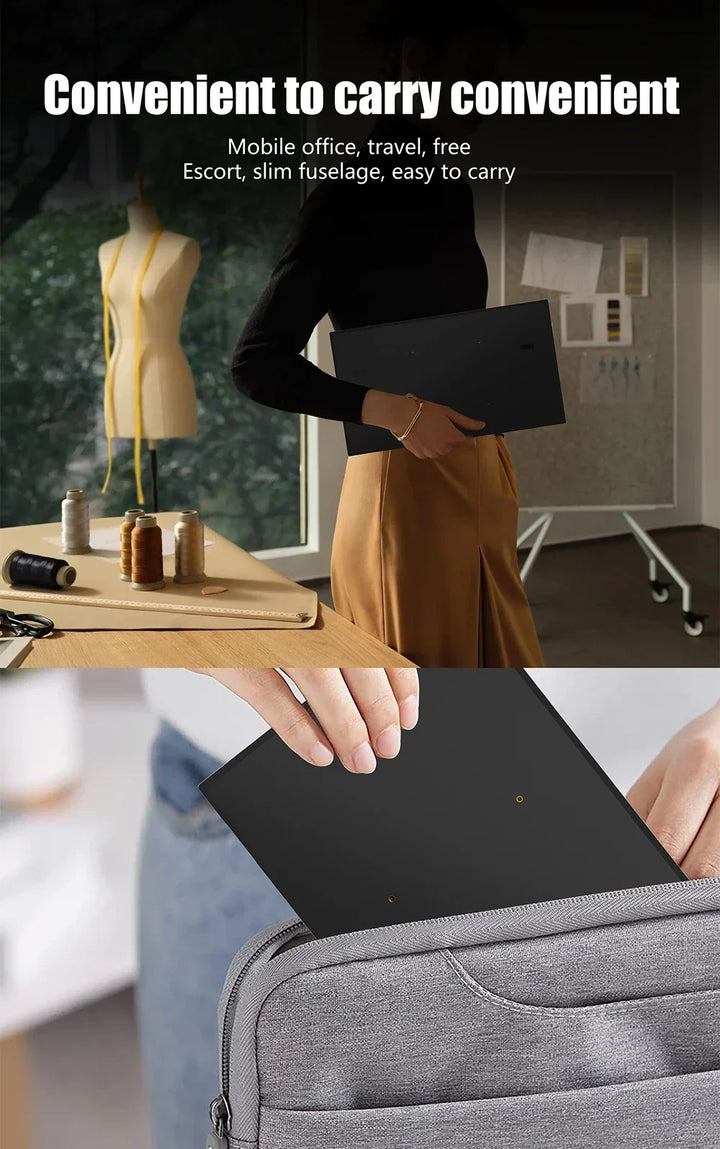 Portable 14 Inch Monitor 178 Degree View Built In Speaker