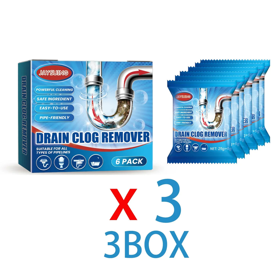Drain Cleaner Powder 6 Pack Pipe Unclogger Hair Clog Remover Odor Eliminator Eco Friendly Fall 2026 Home Care