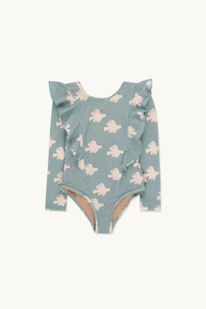 Lightweight unisex one-piece swimsuit - casual cut, nylon, beach &amp; pool wear for kids