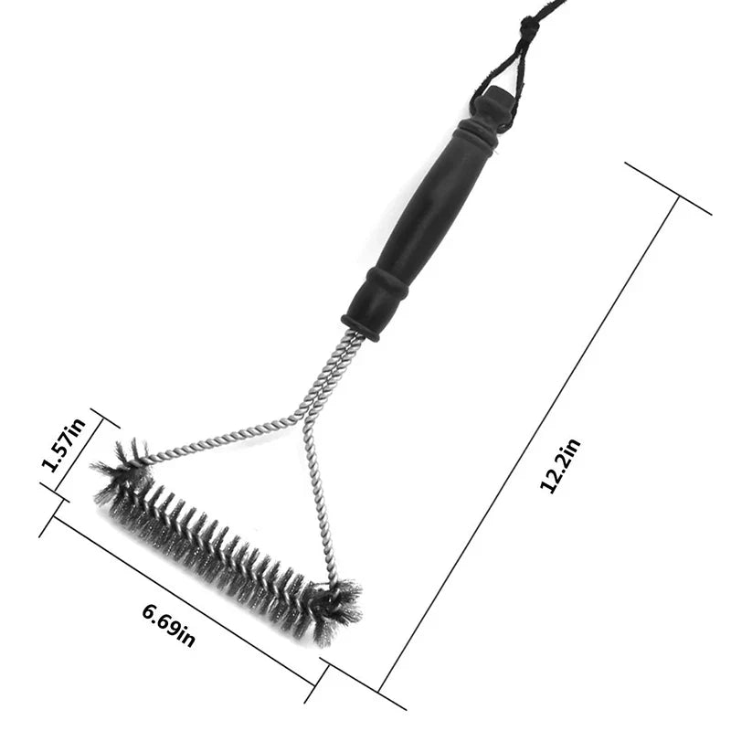 Stainless Steel BBQ Grill Brush Non-Stick Cleaning Tool Heat Resistant – Set of 2, 2026