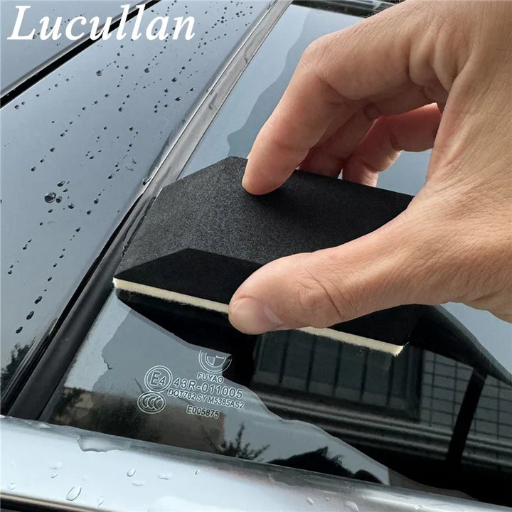Car Windshield Cleaning Sponge – Wool Glass Polishing Pad For Streak-Free Shine, Fall 2025 Car Care