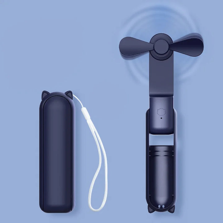Hook Designer Portable Mini Handheld Fan - USB Rechargeable Personal Fan with Powerful Turbo Wind