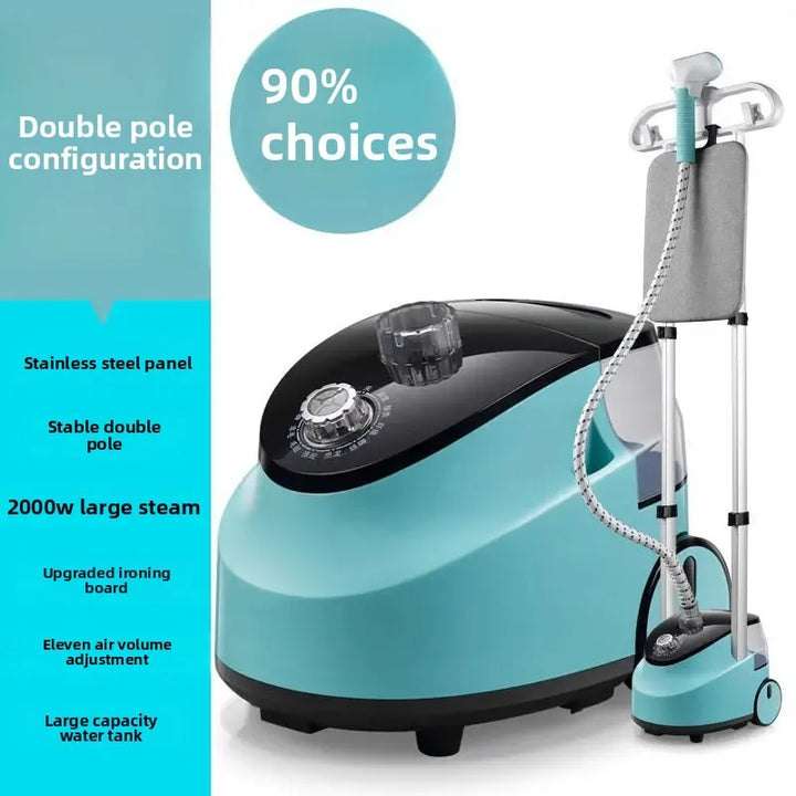 Garment Steamer Dual Rod Standing Upright Ironing System Fall 2025 1.8L Water Tank Fast Heating 2000W