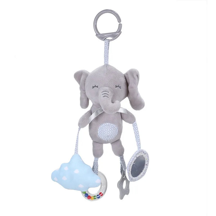 Elephant Plush Rattle Newborn Sensory Toys Soft Bell