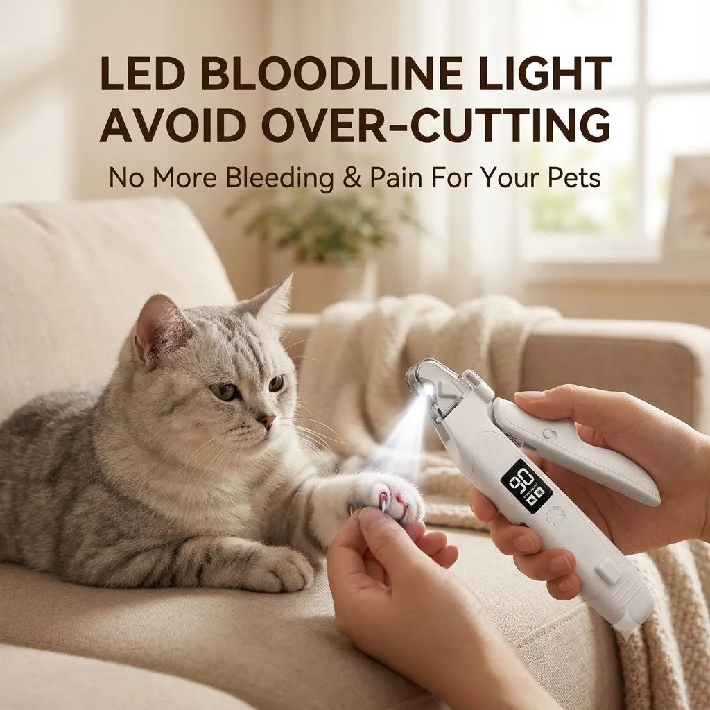 2-in-1 Pet Nail Clipper &amp; Grinder with LED Blood Line Light – USB-C Rechargeable Dog Cat Trimmer 2026