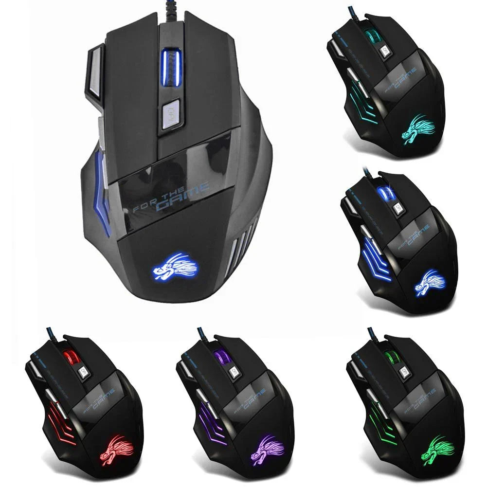 Usb Wired Gaming Mouse 7 Button Backlit Ergonomic Comfort