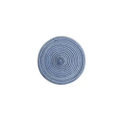 6pcs Round Woven Ramie Placemats - Non-Slip Table Mats for Dining, Kitchen &amp; Cafe Use
