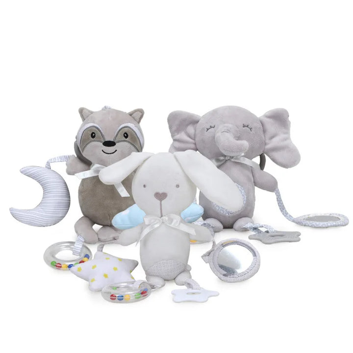 Elephant Plush Rattle Newborn Sensory Toys Soft Bell