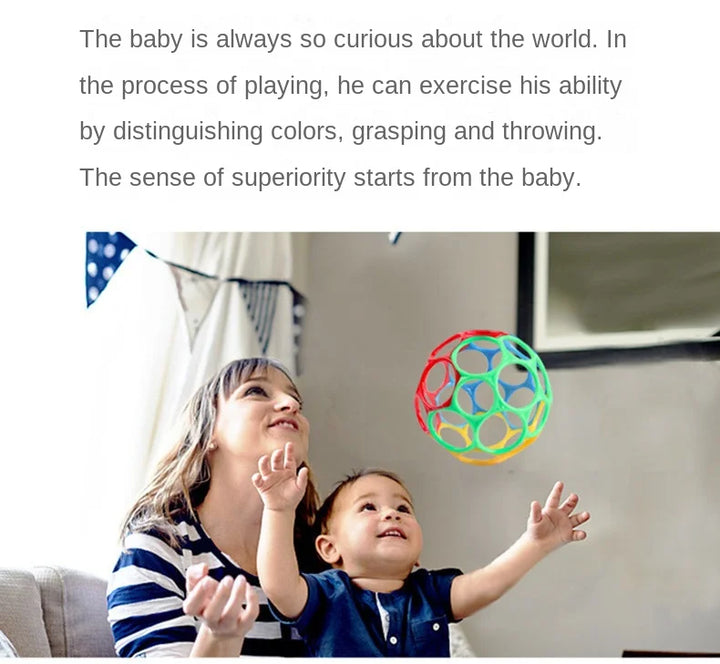 Baby Rattle Teether Ball Newborn Sensory Toys Soft Safe