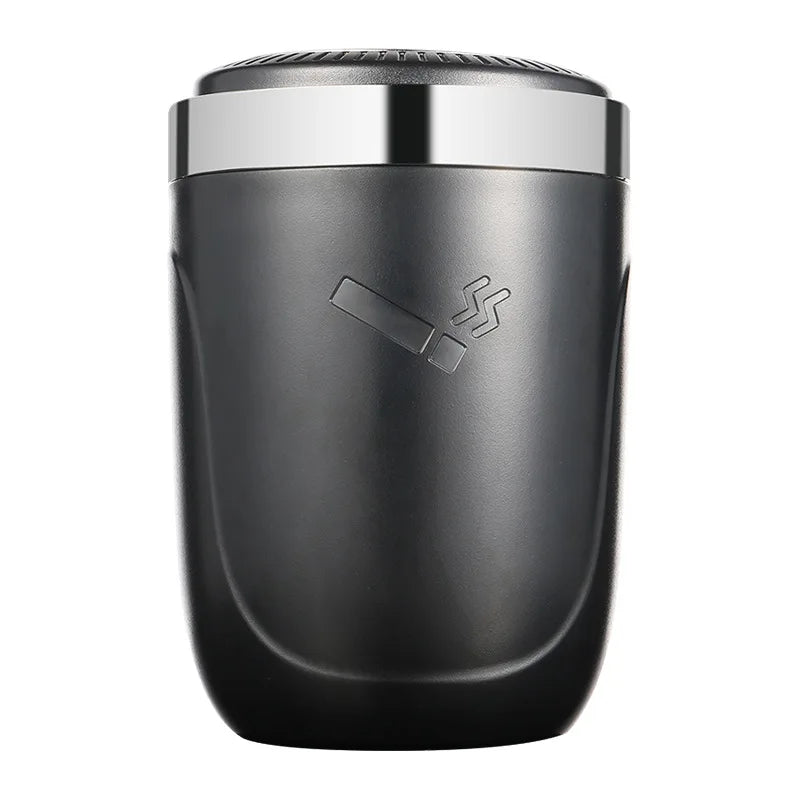Car Ashtray One-Click Opening with LED Light - Splash Proof Alloy Liner, Automotive Interior Accessory Fall 2026 Gift