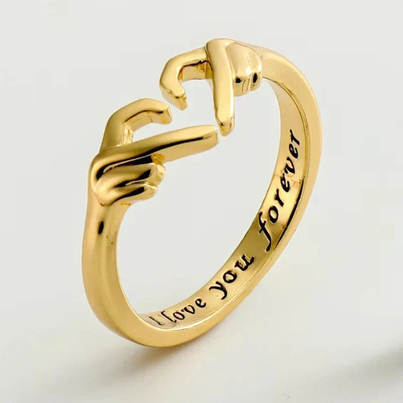 Heart Ring Hollow Double Layer Open Adjustable Ring Romantic jewellery Gift 2026 Valentine Gift Trend