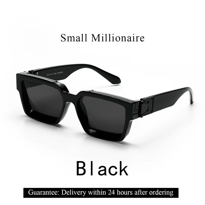 Sunglasses Black Retro Square Shades Luxury Fashion Eyewear Fall 2026 Trend Gift Idea