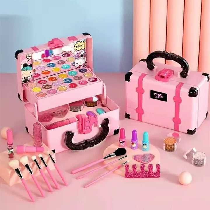 Princess Makeup Play Set for Kids - Safe, Non-Toxic Cosmetic Kit with Lipstick &amp; Eye Shadow