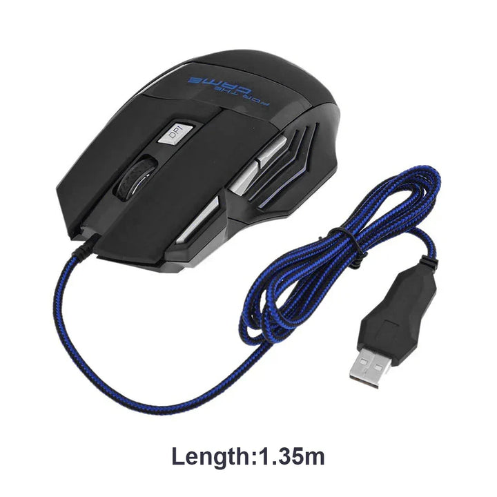 Usb Wired Gaming Mouse 7 Button Backlit Ergonomic Comfort