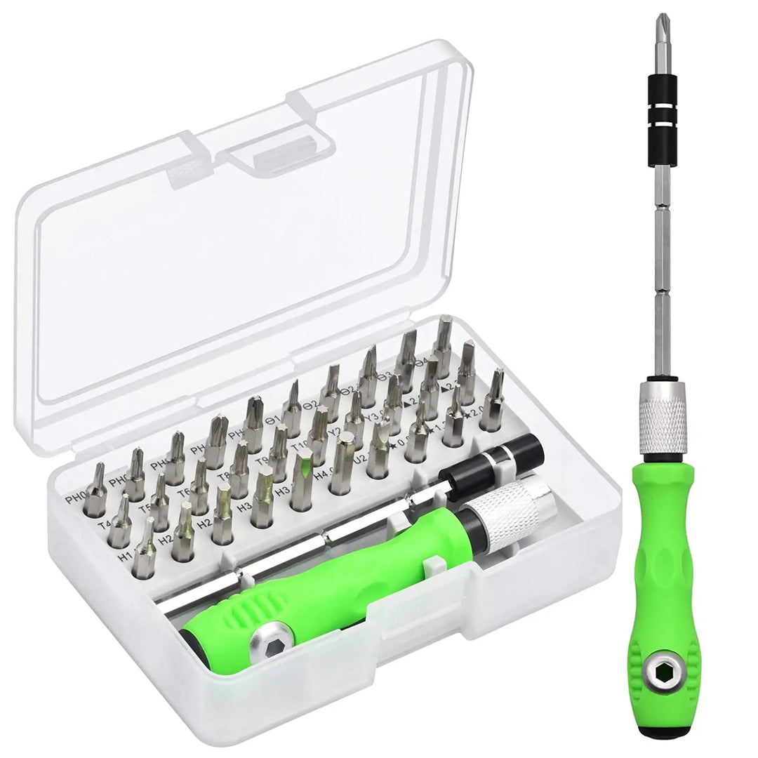 Screwdriver Set Mini Tool Kit Green Handle For DIY Home Repairs Fall 2025 TikTok Viral Gift