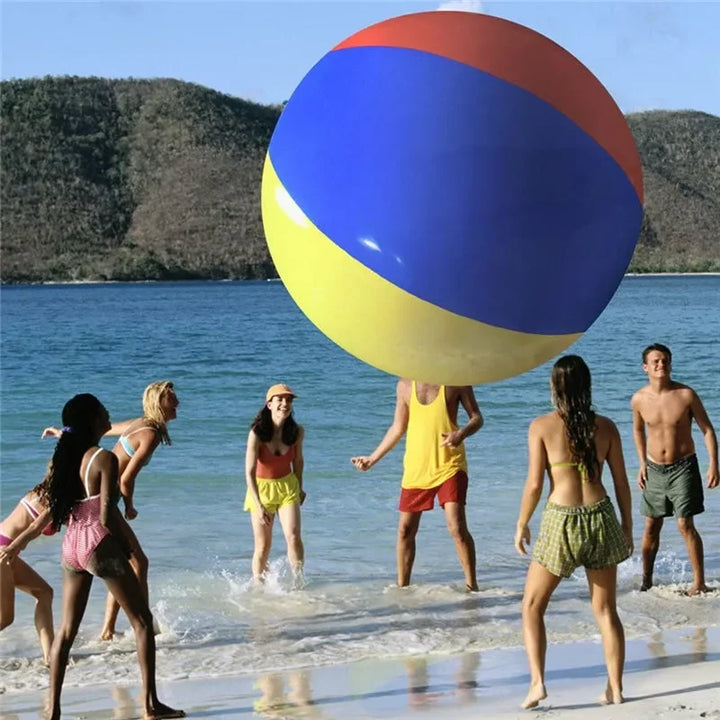 Giant Inflatable Beach Ball, Durable PVC Sports Ball for Outdoor Water Games, 100cm &amp; 200cm, Bright colours