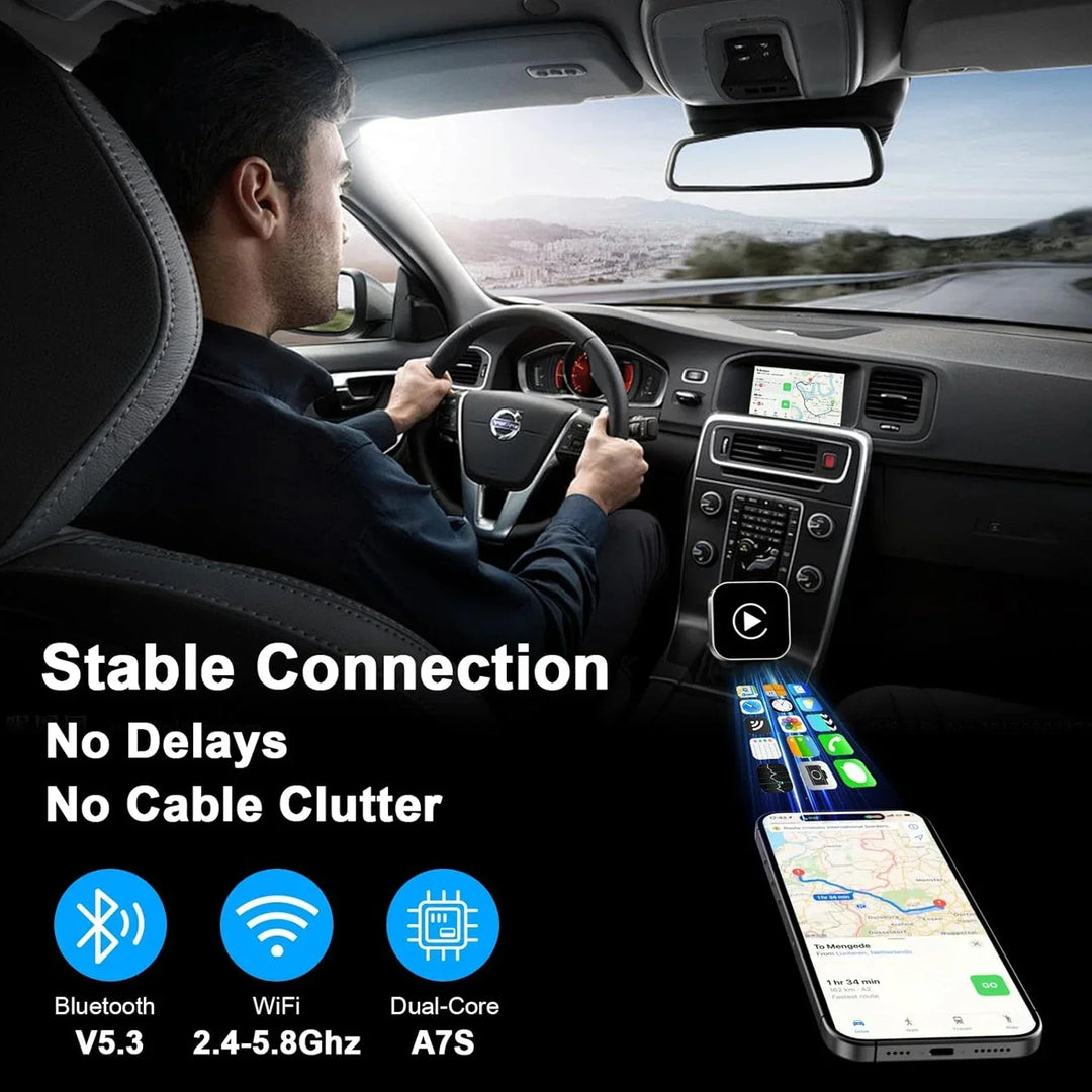 Wireless CarPlay Adapter 2-In-1 For Android Auto, AI Smart Box, Fall 2025 Car Tech Gift