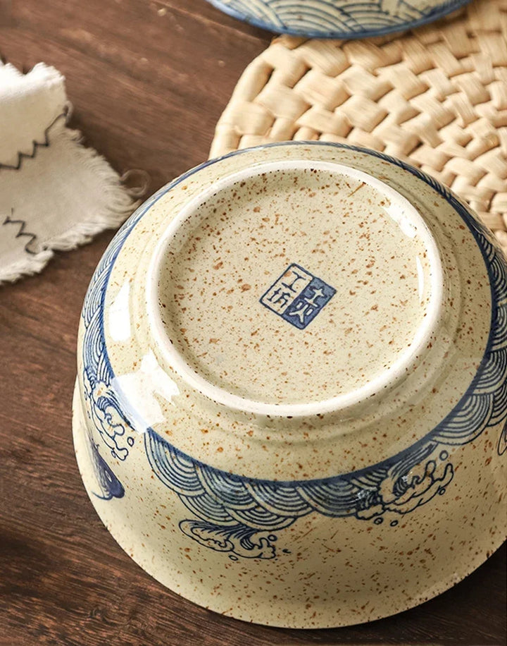 Instant Ramen Bowl With Lid Porcelain Large Capacity