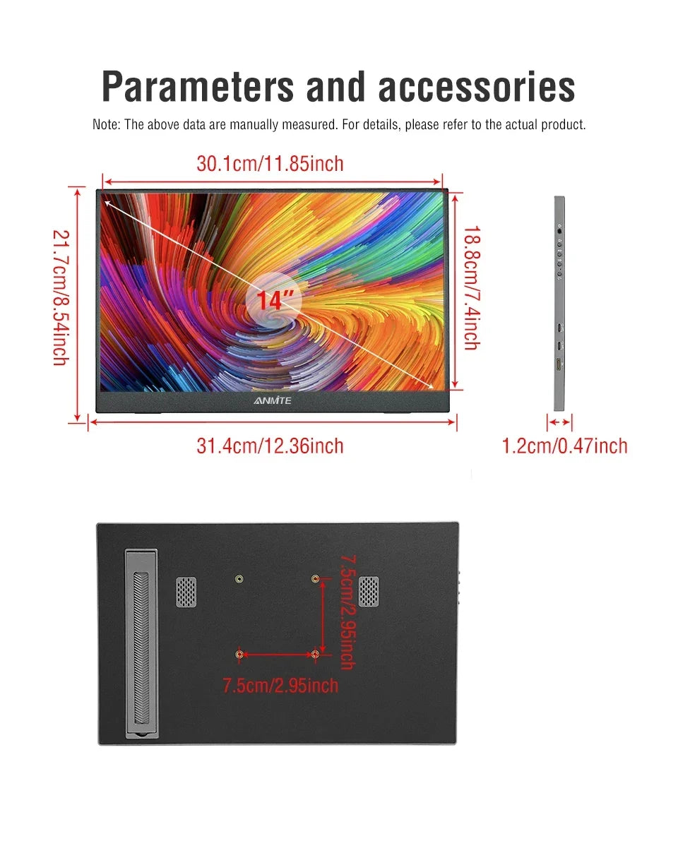 Portable Monitor 14.1 Inch Touch IPS HDR10 Second Screen