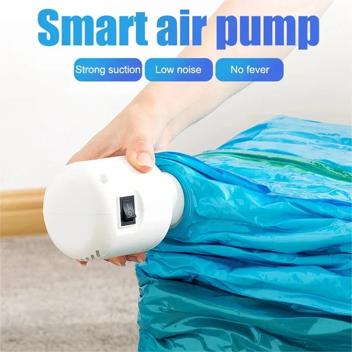 Electric Air Pump Mini Vacuum Sealer Machine for Clothes Storage Bags and Food Organizer