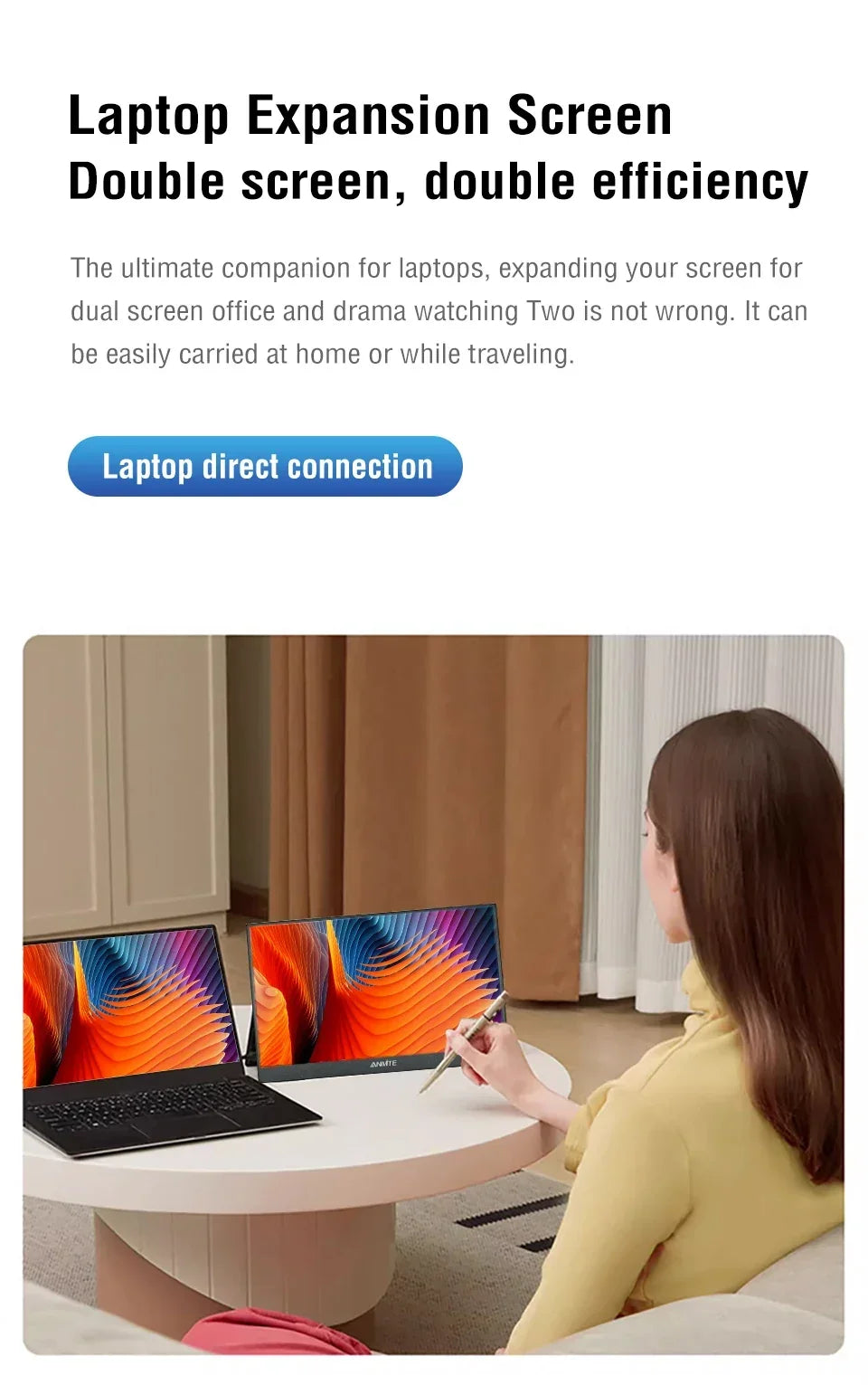Portable Monitor 14.1 Inch Touch IPS HDR10 Second Screen