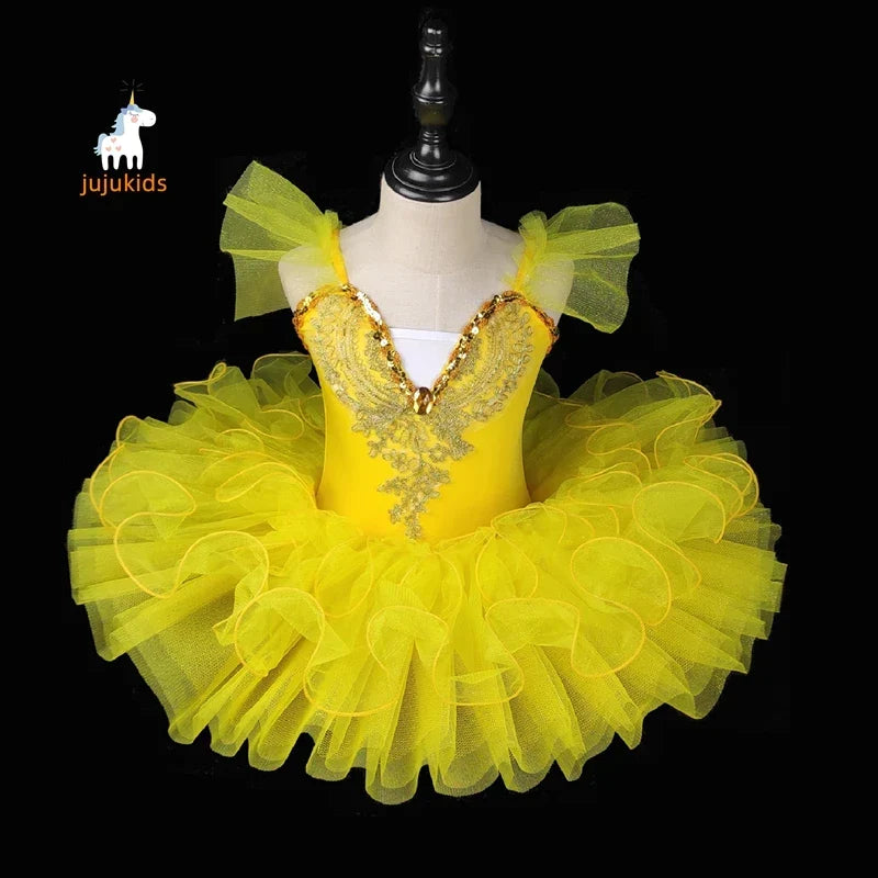 Lightweight girls ballet tutu - pancake-style, polyester, for recital performances