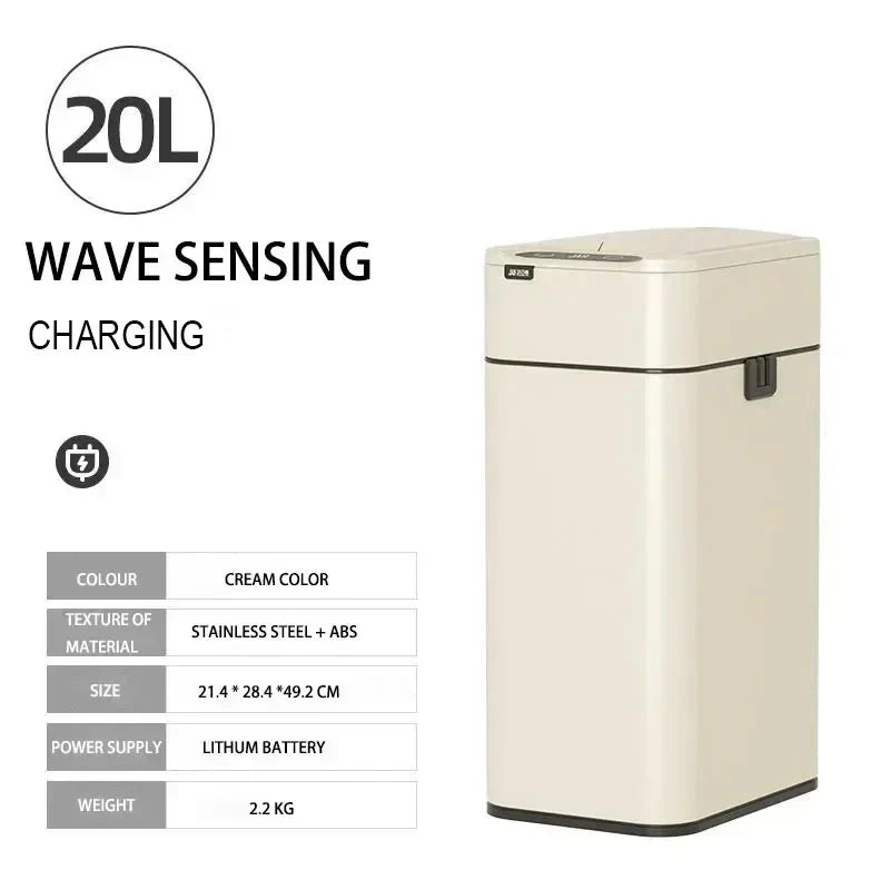 Trash Can 20L Stainless Steel Sensor Kitchen Bin Hands Free