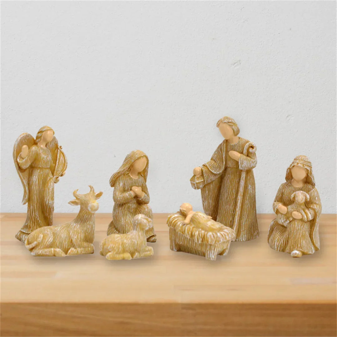 Nativity Set 10-Piece Resin Nativity Scene For Christmas Decor, Timeless Religious Ornaments Gift Idea