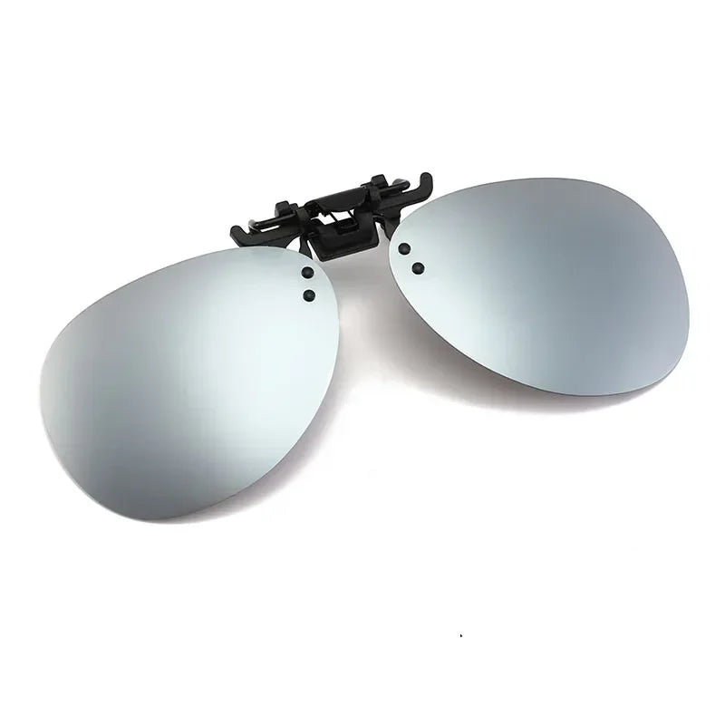 Clip-On Sunglasses Polarized UV400 Night Vision Driving Glasses Square Clip-Ons Anti-Glare Vintage Style 2026