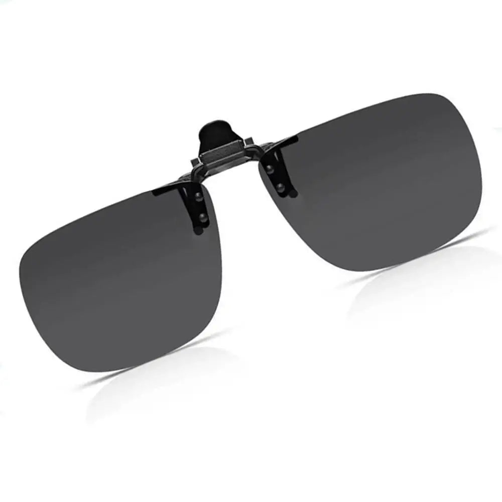 Clip-On Sunglasses Polarized UV400 Night Vision Driving Glasses Square Clip-Ons Anti-Glare Vintage Style 2026