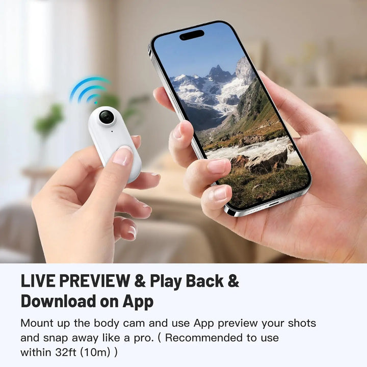 1080P Small WiFi Mini Pocket Action Camera - Portable Sports Video Recorder for Kids, Hands-Free, Body Worn