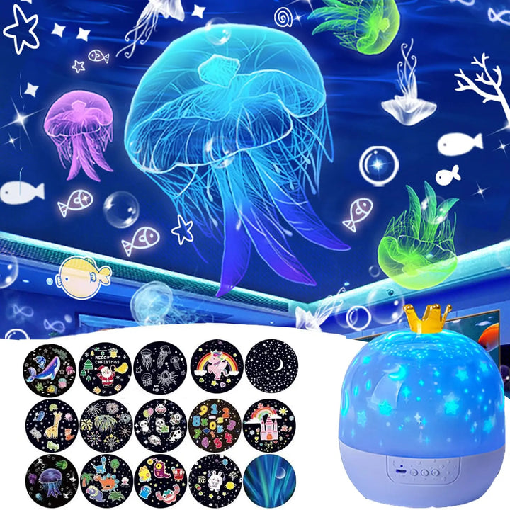 Projector Night Light 360 Degree Rotating Starry Galaxy With 15 Slides Kids Birthday Gift Soothing Bedroom Decor 2026