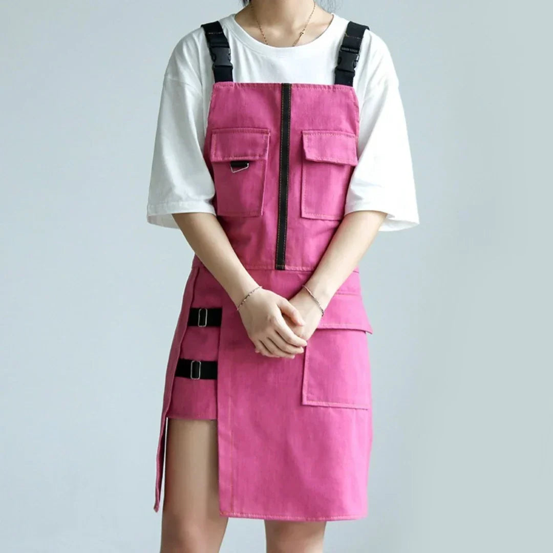 Denim Apron Adjustable Work Apron Cotton Canvas Heavy Duty Barista Apron Fall 2025 Durable Multi Pocket