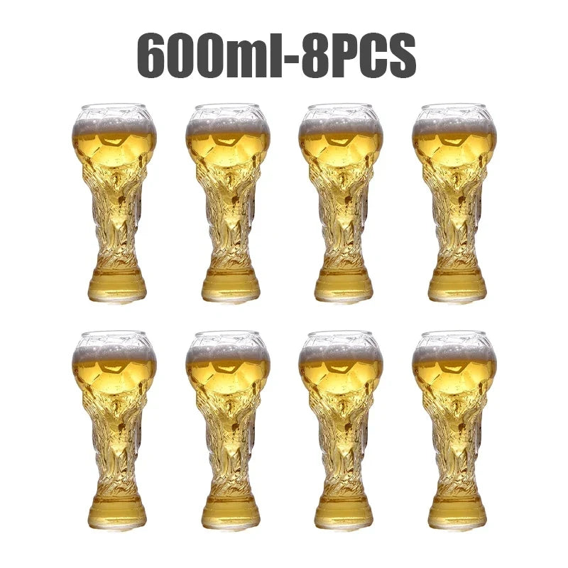 Beer Glass Cup Soccer Themed Premium Trophy Style For Man Cave Decor Fall 2026 Gift For Football Fans