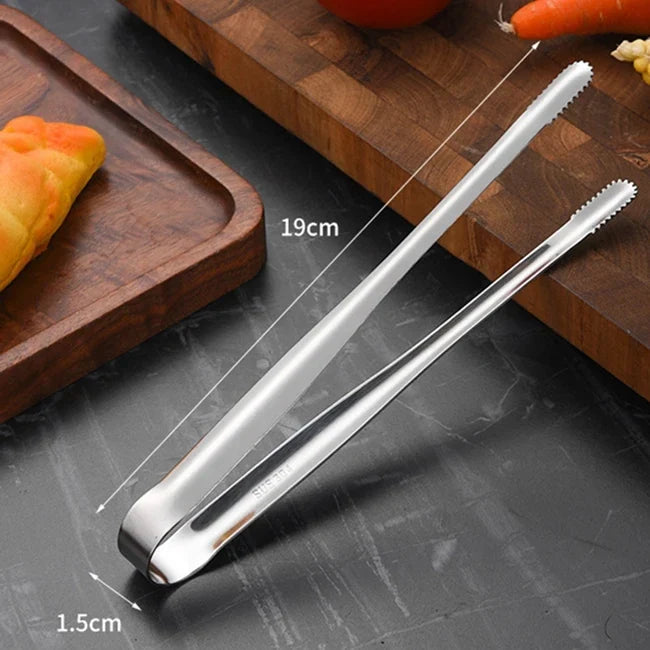 Stainless Steel BBQ Tongs Non-Slip Heat Resistant Grill Food Clip – Kitchen &amp; Outdoor 2026