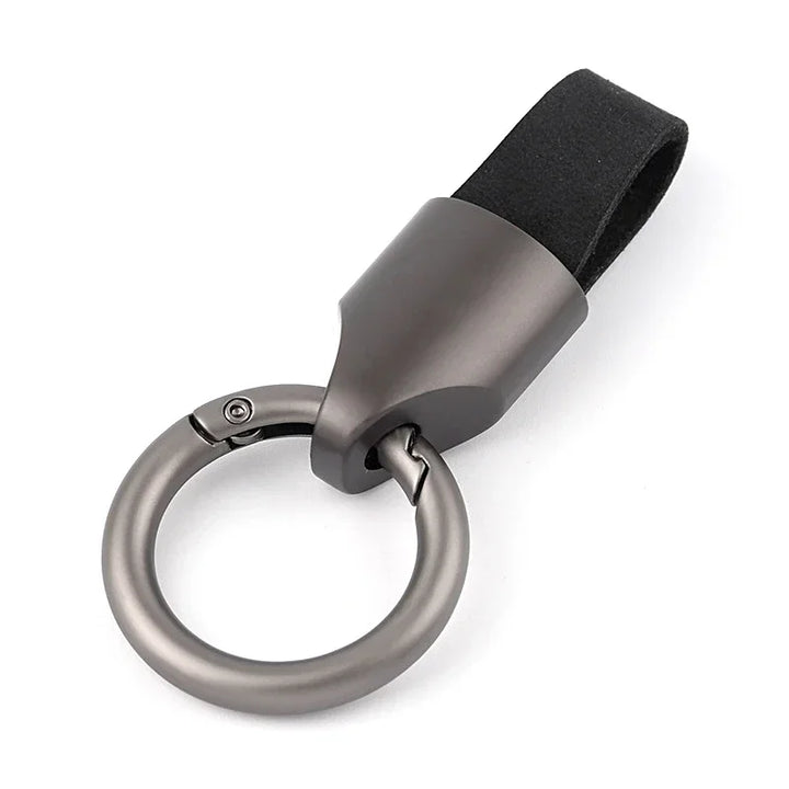 Cowhide Leather Keychain Carabiner Ring Everyday Carry