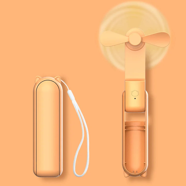Hook Designer Portable Mini Handheld Fan - USB Rechargeable Personal Fan with Powerful Turbo Wind